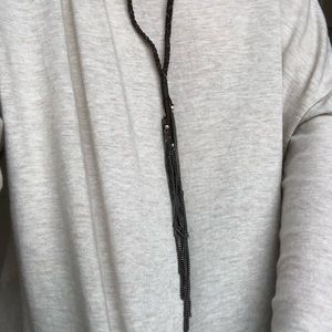 dark brown braided leather necklace